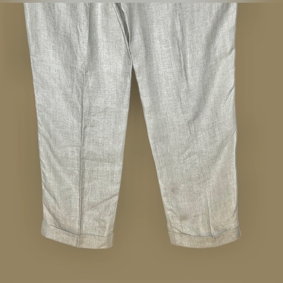 NWT J. Crew Crosby Classic-Fit Linen Pleated Herringbone Suit Pant, W 34 X L 30 - Picture 9 of 12